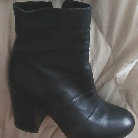 Black Leather Ankle Boots - Picture 3 of 15